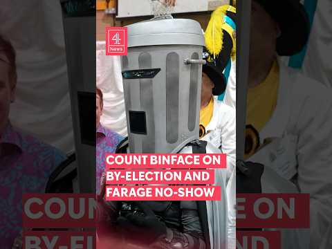 Count Binface on election results and Farage no-show