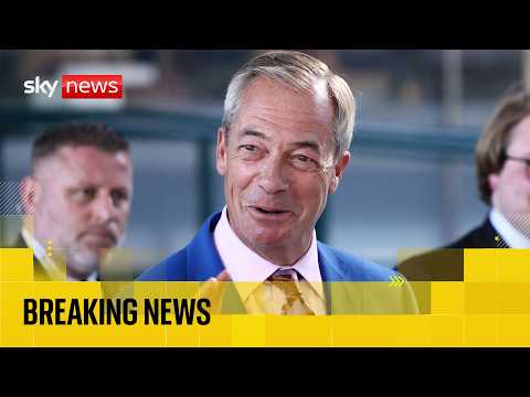Nigel Farage wins Clacton by-election but doesn’t attend count | Sky News coverage