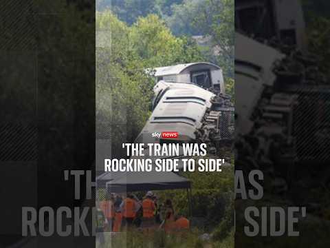 ‘The train was rocking side to side’