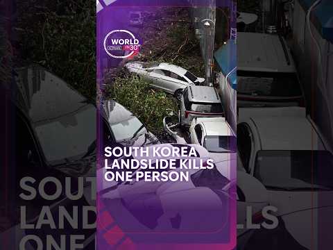South Korea landslide kills at least one person #SouthKorea #Landslide #Weather #Rain