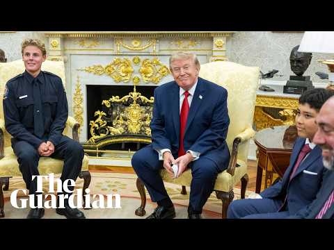 ‘I don’t know if I’d do it’: Trump jokes with teen lifeguard