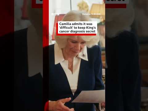Camilla admits it was ‘difficult’ to keep King’s cancer diagnosis a secret. #BBCNews