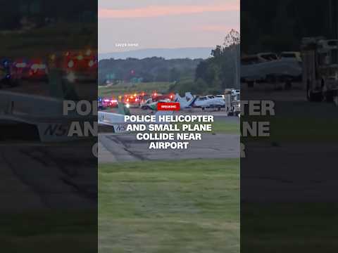 Police helicopter and small plane fatally collide near airport