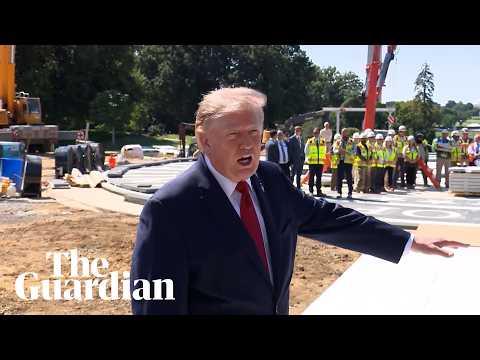 Trump talks about grass as he shows off White House renovations