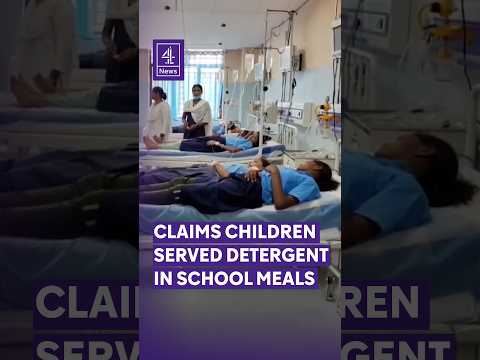 Children hospitalised after detergent allegedly served with school lunches in India