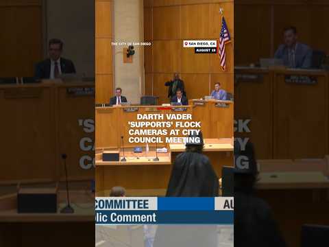 Darth Vader ‘supports’ Flock cameras at city council meeting