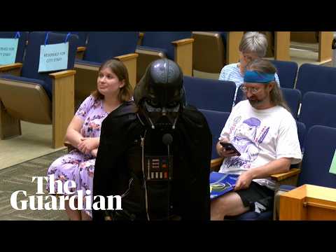 ‘Darth Vader’ makes the case for Flock cameras at city council meeting