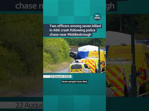 Two officers killed in a crash after a police chase near Middlesbrough have been named.