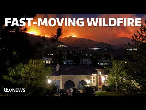Dramatic footage shows wildfire fast approaching Reno in Nevada