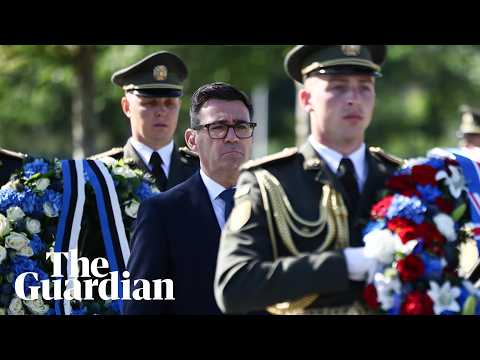 Andy Burnham lays wreath in Kyiv on Ukraine’s Independence Day