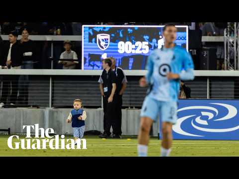 Toddler wanders on to field and interrupts MLS game