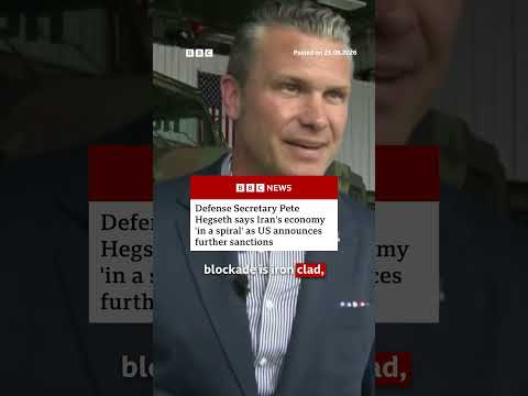 Pete Hegseth says Iran’s economy ‘in a spiral’ as US announces further sanctions. #BBCNews