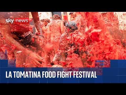 Tomato-throwing festival taking place in Spain
