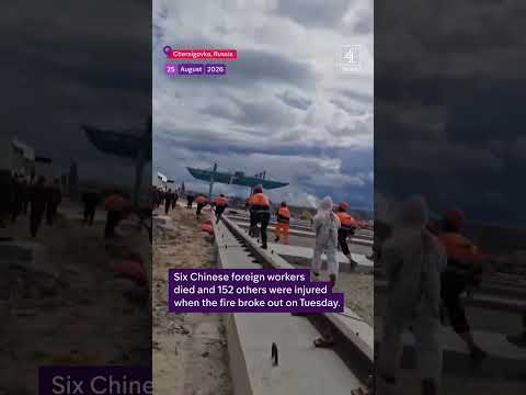 Workers run from Russian gas plant fire that’s killed at least seven people