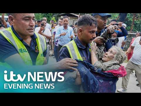 Hundreds dead or missing after Nepal floods – Watch ITV Evening News