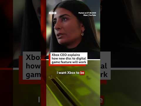 Xbox’s new disc to digital feature explained by CEO Asha Sharma. #Xbox #Gamescom #BBCNews