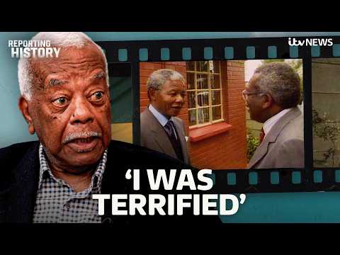 Sir Trevor McDonald rewatches seismic interview with Nelson Mandela after prison release