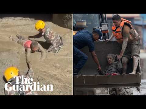 Survivors pulled from mud in Nepal after deadly flash floods