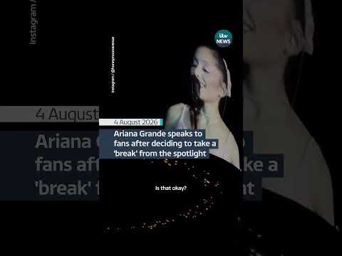 Ariana Grande speaks to fans for the first time, after her break from the spotlight was announced.
