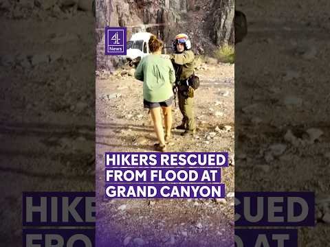 Hikers rescued from flood at Grand Canyon #GrandCanyon #US