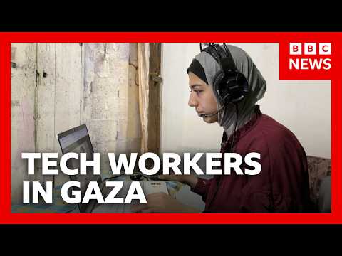 Gaza’s tech workers rebuilding their lives online | BBC News