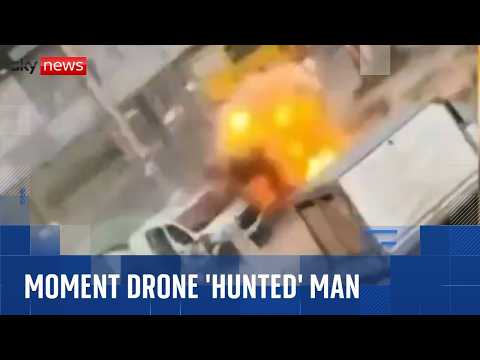 WATCH: Moment Russian drone ‘hunted’ man in market
