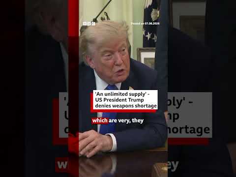 Trump denies US weapons shortage and says information ‘leakers’ being ‘hunted down’. #BBCNews