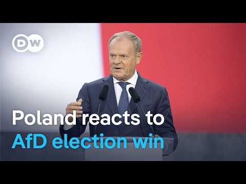 Donald Tusk slams Poles who celebrate German far-right election win | DW News