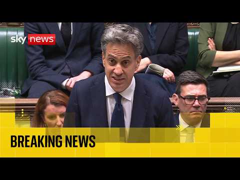 Foreign Secretary Ed Miliband announces Israel sanctions