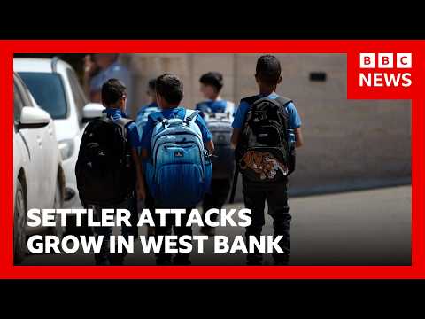 Palestinian parents fear for children’s lives at school as settler attacks grow | BBC News