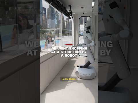 We went shopping at a store run by a robot