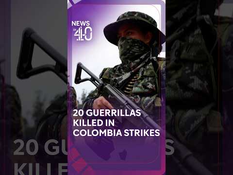 Colombia kills 20 suspected guerrillas in strikes
