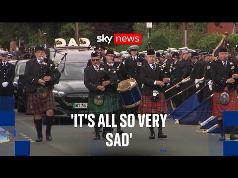 Police line streets for funeral of PC Matthew Blades killed in A66 crash