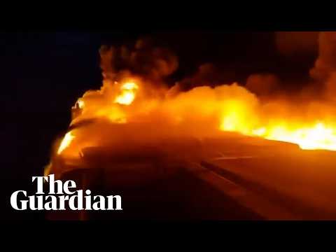 Philippines ferry fire leaves at least five dead and scores missing