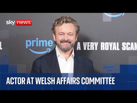 Actor Michael Sheen speaks at Welsh Affairs Committee