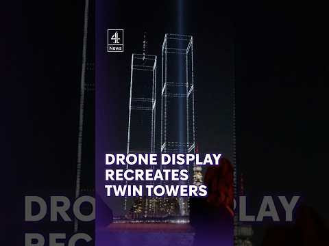 Drone display recreates Twin Towers in New York ahead of 25th anniversary of 9/11