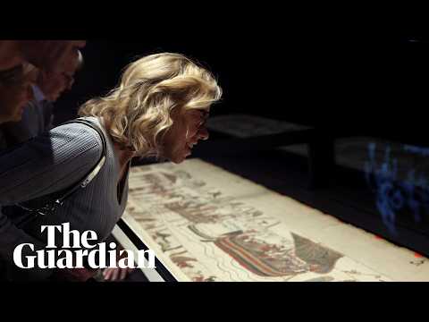 Visitors delighted to see Bayeux tapestry on display in the UK for the first time