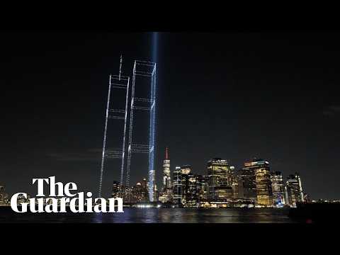 Drones recreate twin towers in New York City, honoring 9/11 victims