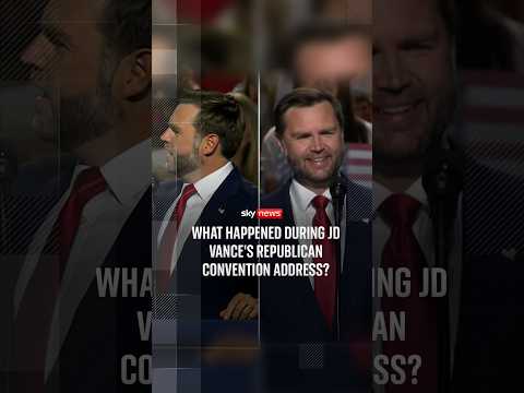What happened during JD Vance’s address at Republican midterm convention?