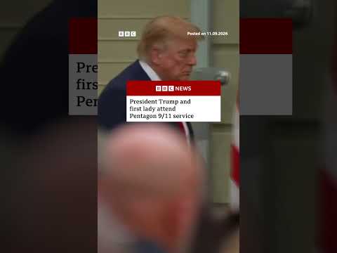 Donald Trump attends 9/11 remembrance ceremony. #Trump #US #BBCNews