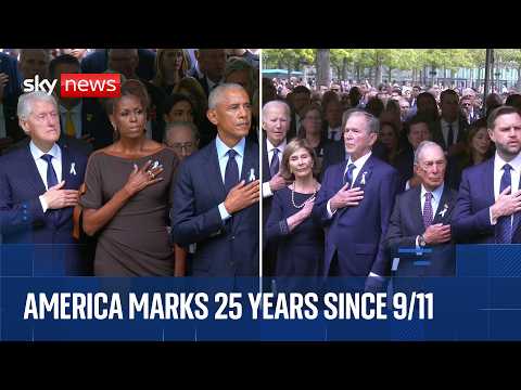 9/11 memorial ceremony in New York – with Vance, Bush, Biden and Obama in attendance