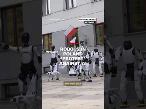 Robots in Poland ‘protest’ against AI