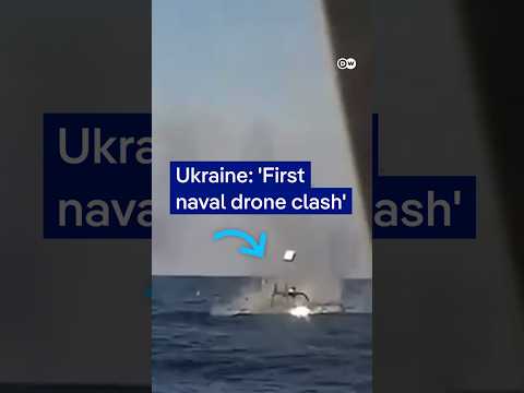 Ukrainian Navy releases footage of ‘first’ naval drone clash | DW News