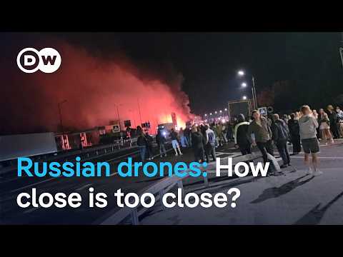 Russian drone strikes Ukrainian train near Polish border | DW News