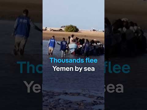 Thousands flee Yemen by sea | DW News