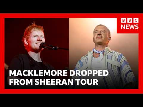 Macklemore dropped from Ed Sheeran tour after ‘Free Palestine’ speech | BBC News