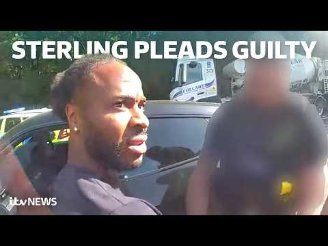 Watch the moment former England footballer Raheem Sterling is arrested for dangerous driving