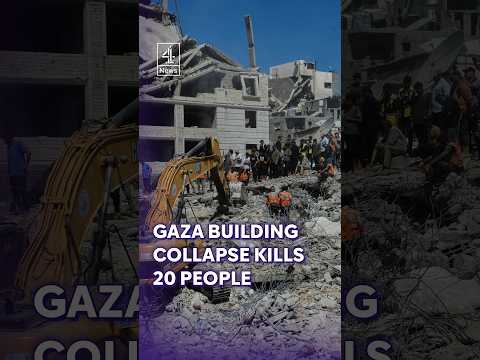 Gaza building collapse kills 20 people including 5 children #Gaza #Building #War
