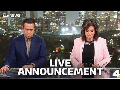 Watch the moment anchors announce death of colleagues in helicopter crash live on air