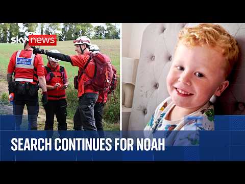 Watch helicopter footage as search continues for missing boy in Suffolk
